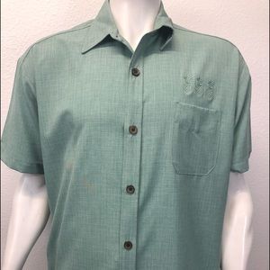 STEADY CLOTHING Pineapple Button Up Camp Shirt LG